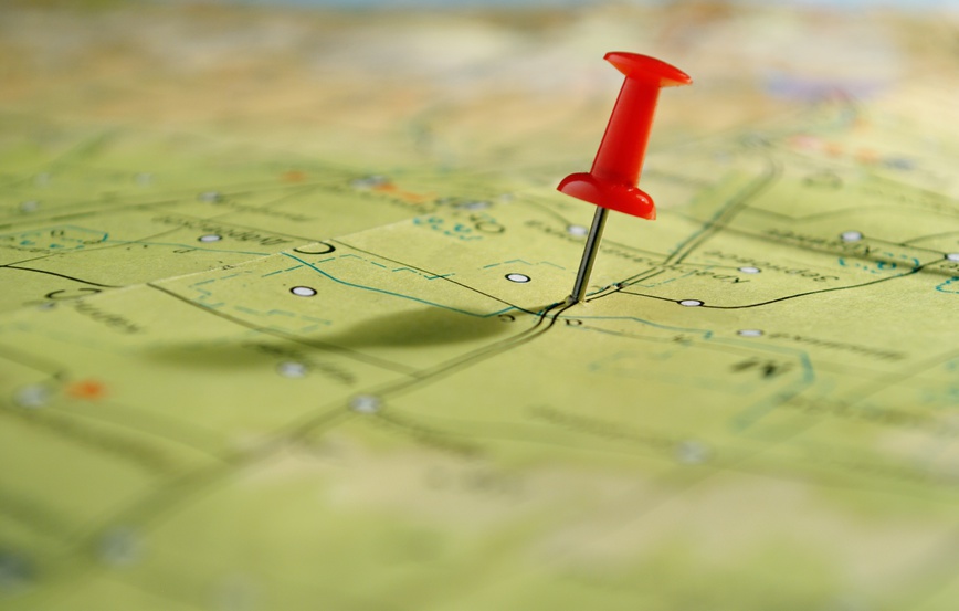 map and pushpin